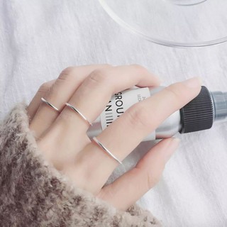 Nhẫn trơn mảnh bạc ta, nhẫn bạc nữ, nhẫn trơn basic