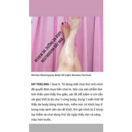DƯỠNG BODY NEUTROGENA OIL