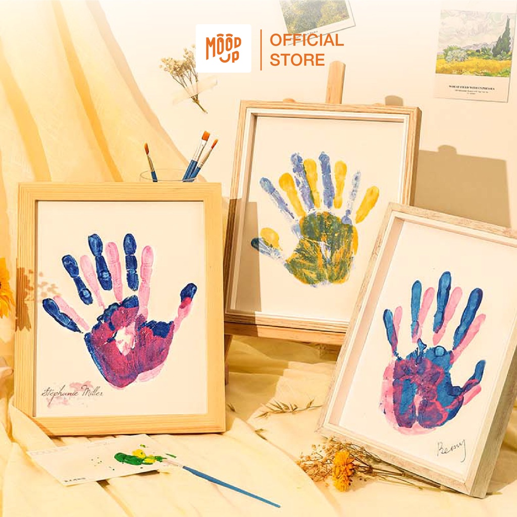 Tranh in bàn tay handmade diy dành cho các cặp đôi, bố mẹ làm đồ trang trí
