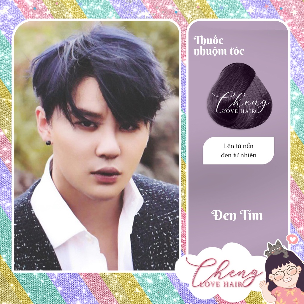 Thuốc Nhuộm Tóc Màu TÍM ĐEN Nam Không Tẩy | Chenglovehair, Chenglovehairs