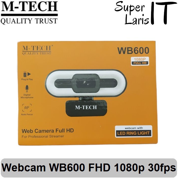 Webcam M-TECH WB600 / WB-600 Full HD 1080P Kèm Micro