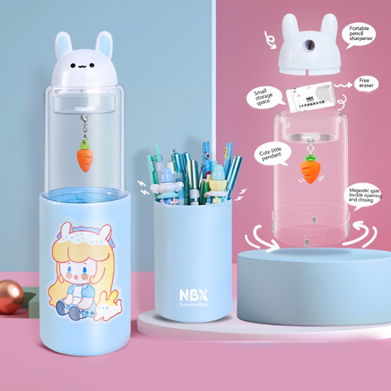 Hộp Đựng Bút Hoạt Hình 2 Trong 1 Kèm Đồ Chuốt Bút Chì Có Thể Tháo Rời