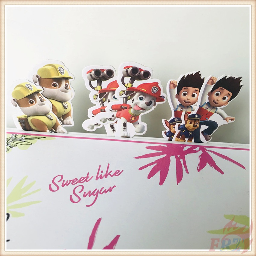 Bộ 24 Que Cắm Trang Trí Bánh Kem Hình Chú Chó Cứu Hộ Dễ Thương