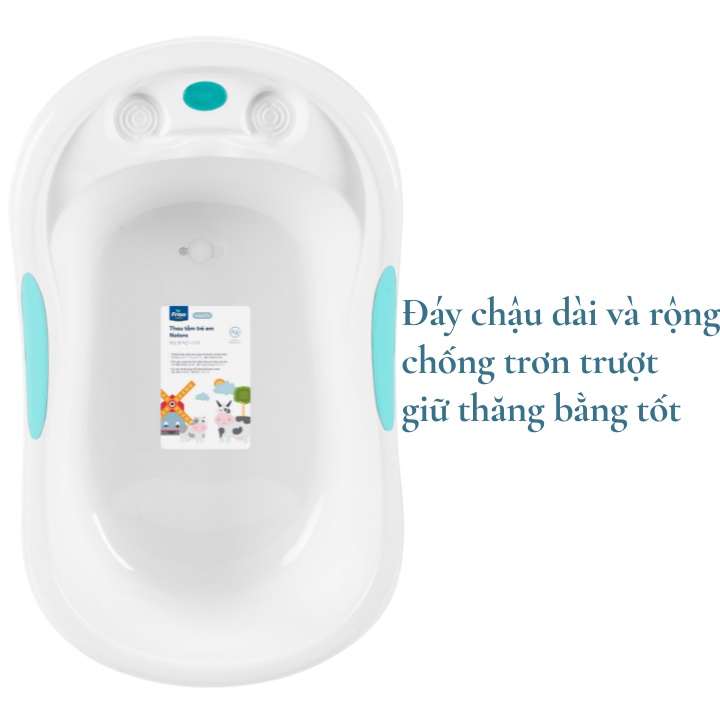 Thau tắm kèm tựa trẻ em Inochi Notoro, Thiết kế chống trượt an toàn cho bé