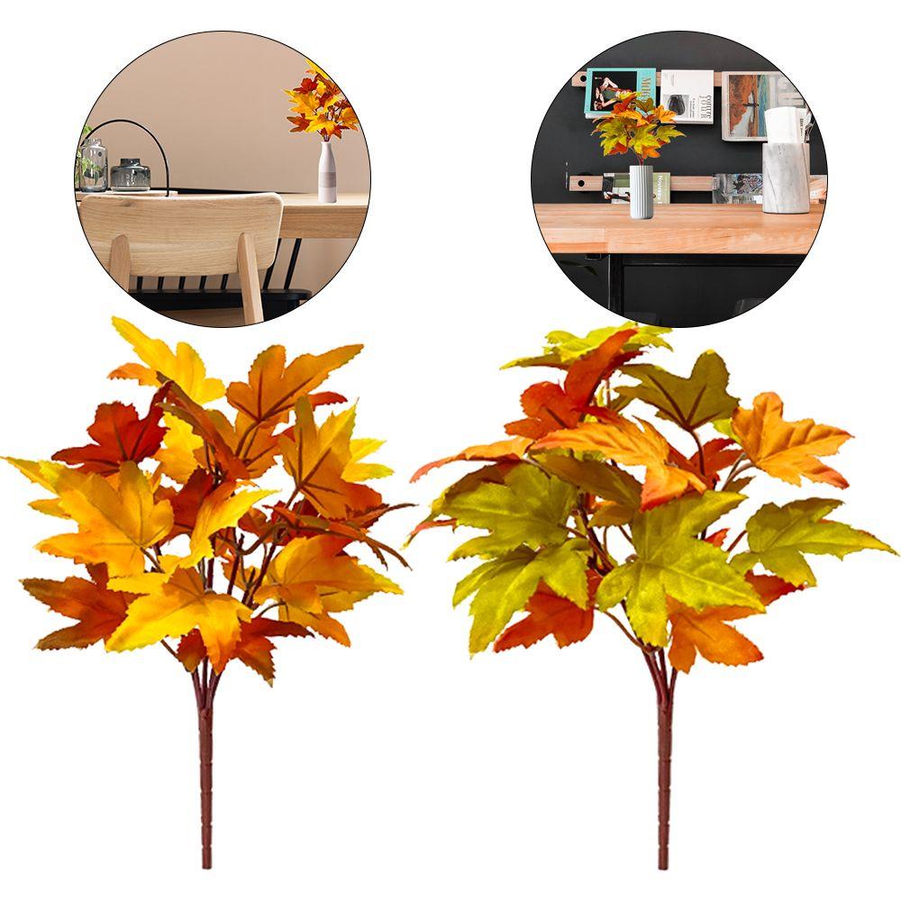 Set 2 Nhánh Lá Phong Nhân Tạo Trang Trí Lễ Tạ Ơn