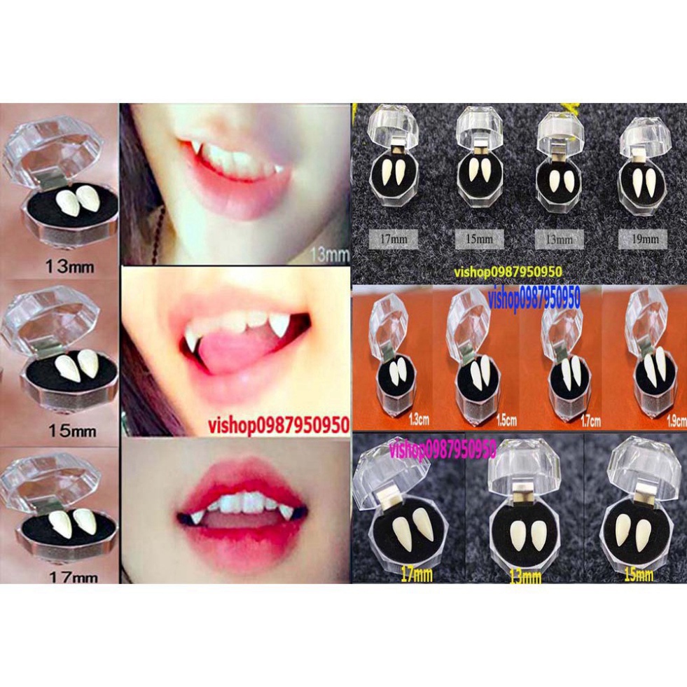 Răng nanh-răng khểnh giả cao cấp 13mm TẶNG KÈM KEO GẮN
