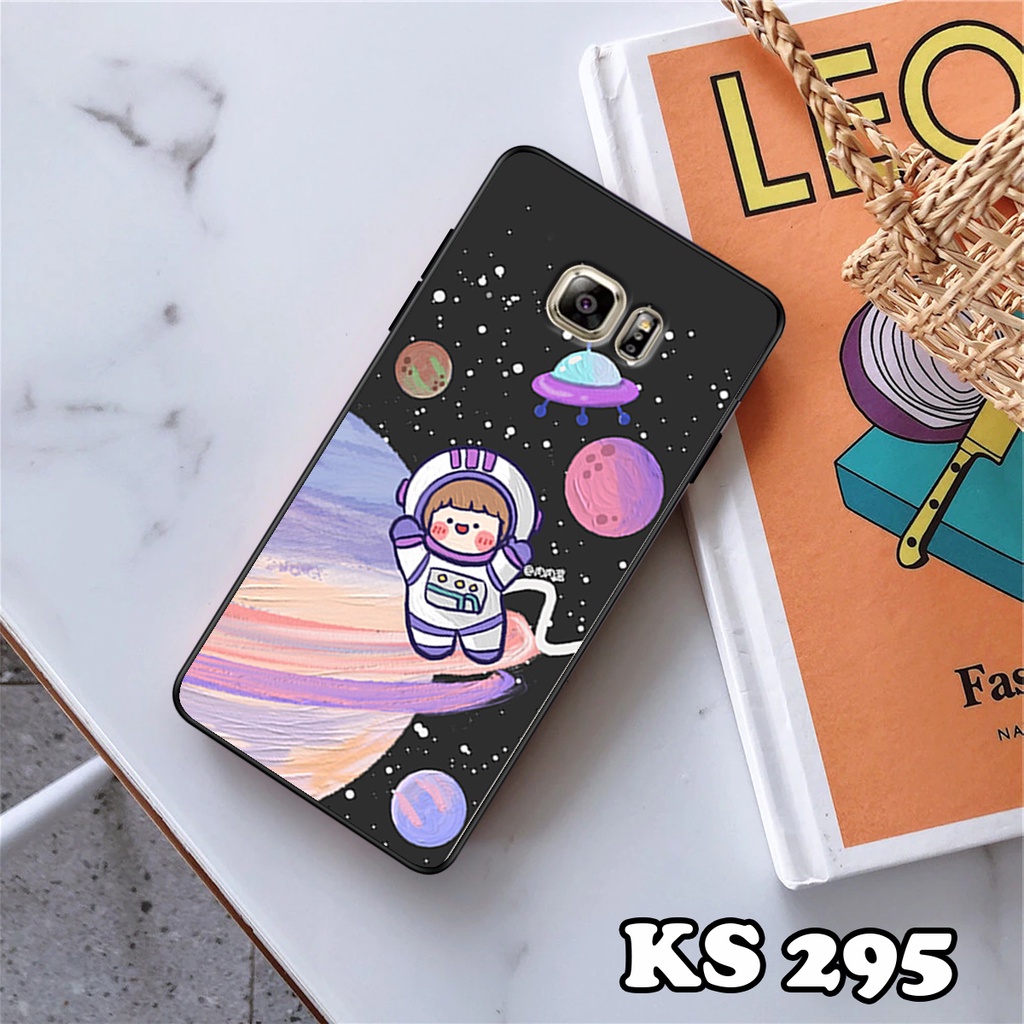 Ốp lưng Samsung S7 - Samsung S7 Edge - Ốp in hình Ngân hà &amp; Roro Jumb - Lưng nhám viền TPU