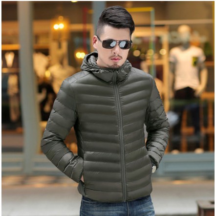 Áo khoác lông vũ nam có mũ