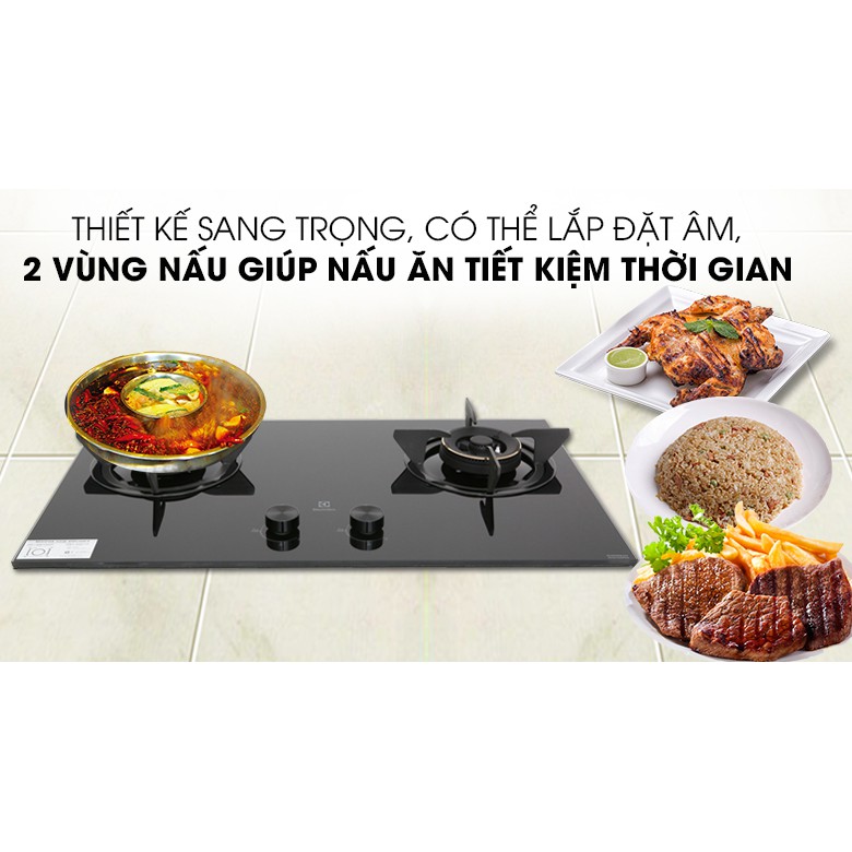 Bếp ga đôi âm Electrolux EHG7230BE, EHG723BA