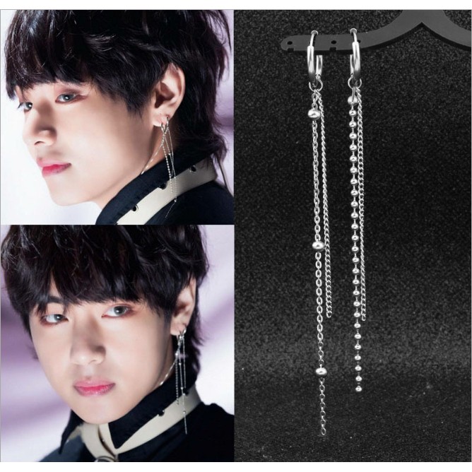 Khuyên tai nam fakelove Kpop dây V