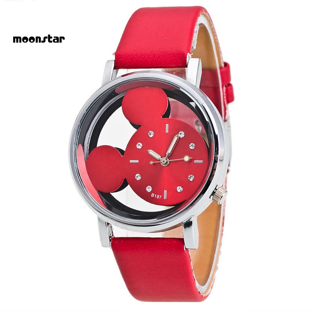 Đồng hồ dây giả da hình chuột Mickey dễ thương cho bé | BigBuy360 - bigbuy360.vn