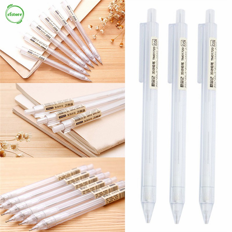 Bút chì bấm ngòi 0.5/0.7mm thân trong suốt cho học sinh