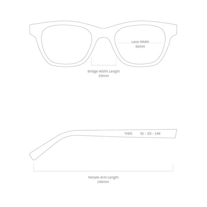 Kính mát Theo Sunnies Studios chống UV400 thời trang nam nữ gọng nhựa chính hãng