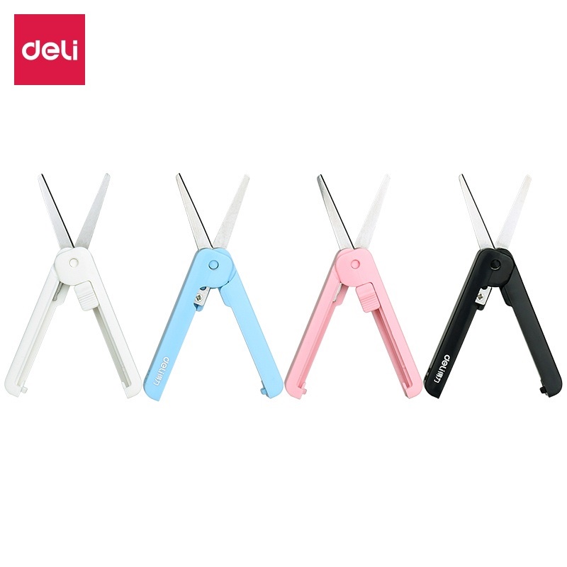 Kéo Giấy Gấp Mini Màu Trắng / Xanh Dương / Hồng / Đen Tiện Dụng Cho Học Sinh / Văn Phòng