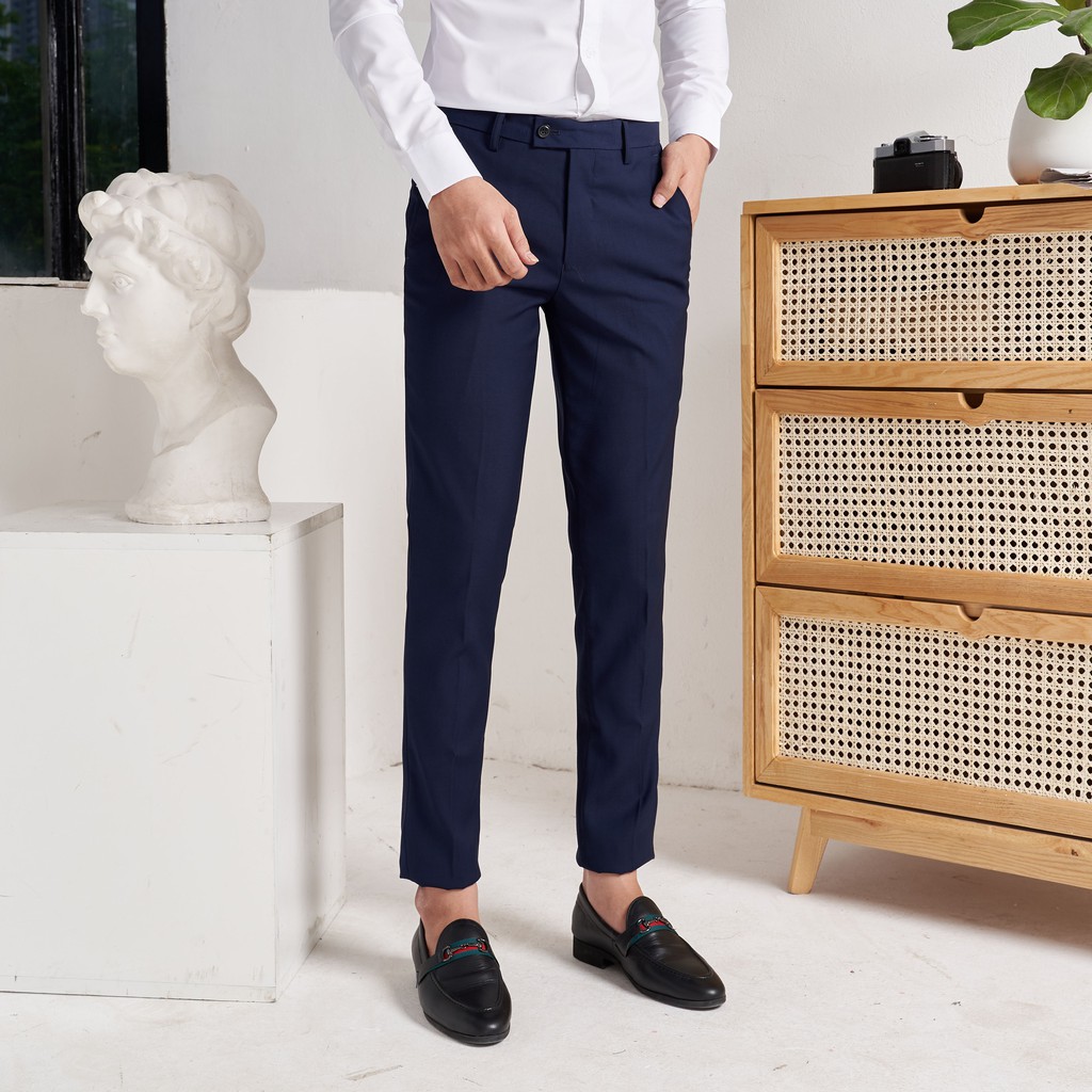 Quần âu nam vải chéo 79 slim-fit Edana Menswear, chống nhăn, chống xù ,dành người cân nặng 45 -78kg