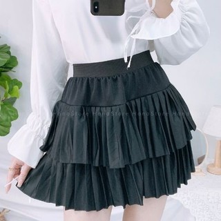 Chân váy xếp ly 2 tầng ngắn cạp chun co giãn F40 | BigBuy360 - bigbuy360.vn