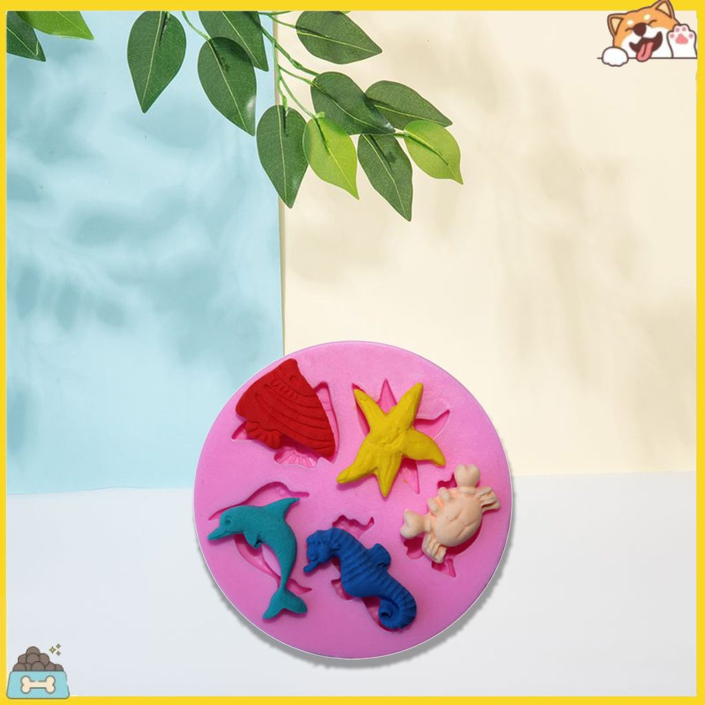 Khuôn làm bánh kẹo DIY hình sinh vật biển xinh xắn