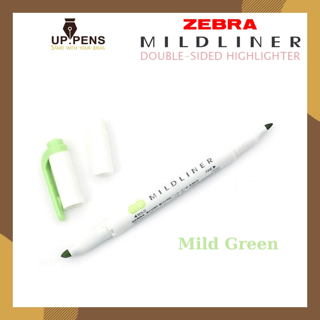 Bút đánh dấu hai đầu Zebra Mildliner Double-Sided Highlighter – Fine/Bold – Màu xanh lá (Mild Green)