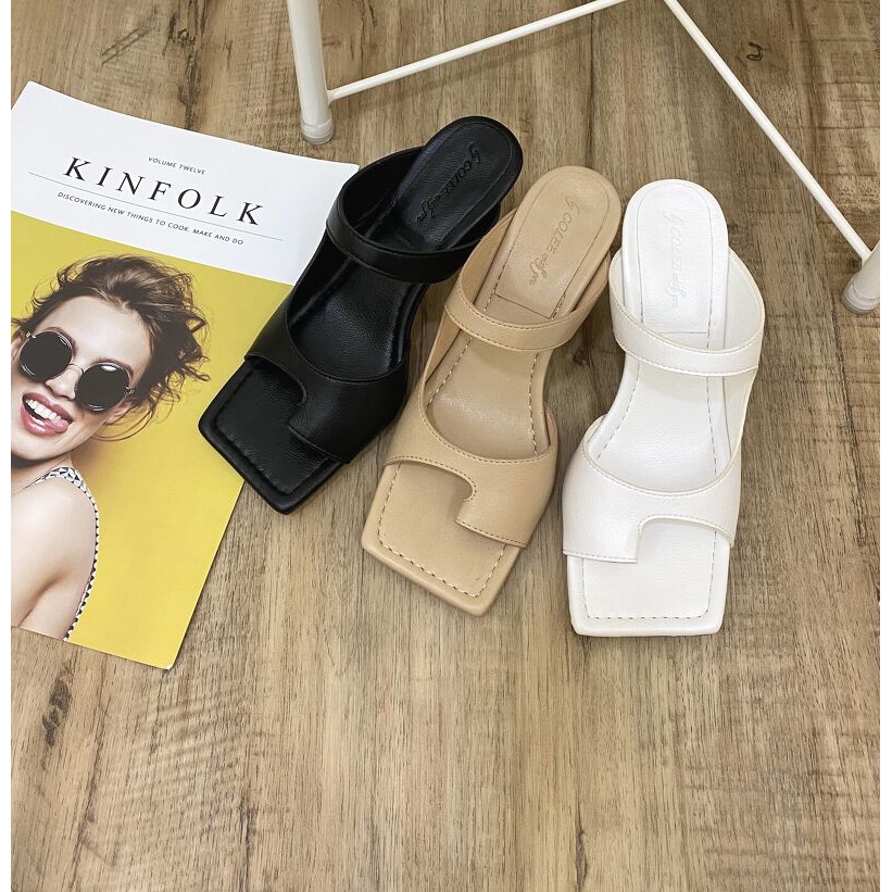 Guốc cole xỏ ngón gót nhọn