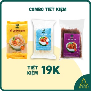 Combo Bún gạo lứt + Mì Quảng khô + bún khô Hapinut