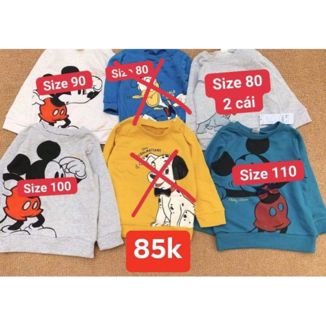 Áo nỉ Disney BT xuất Nhật