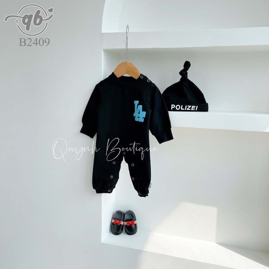 Quần áo trẻ em Quỳnh Boutique Mẫu Body dài tay LA cho bé