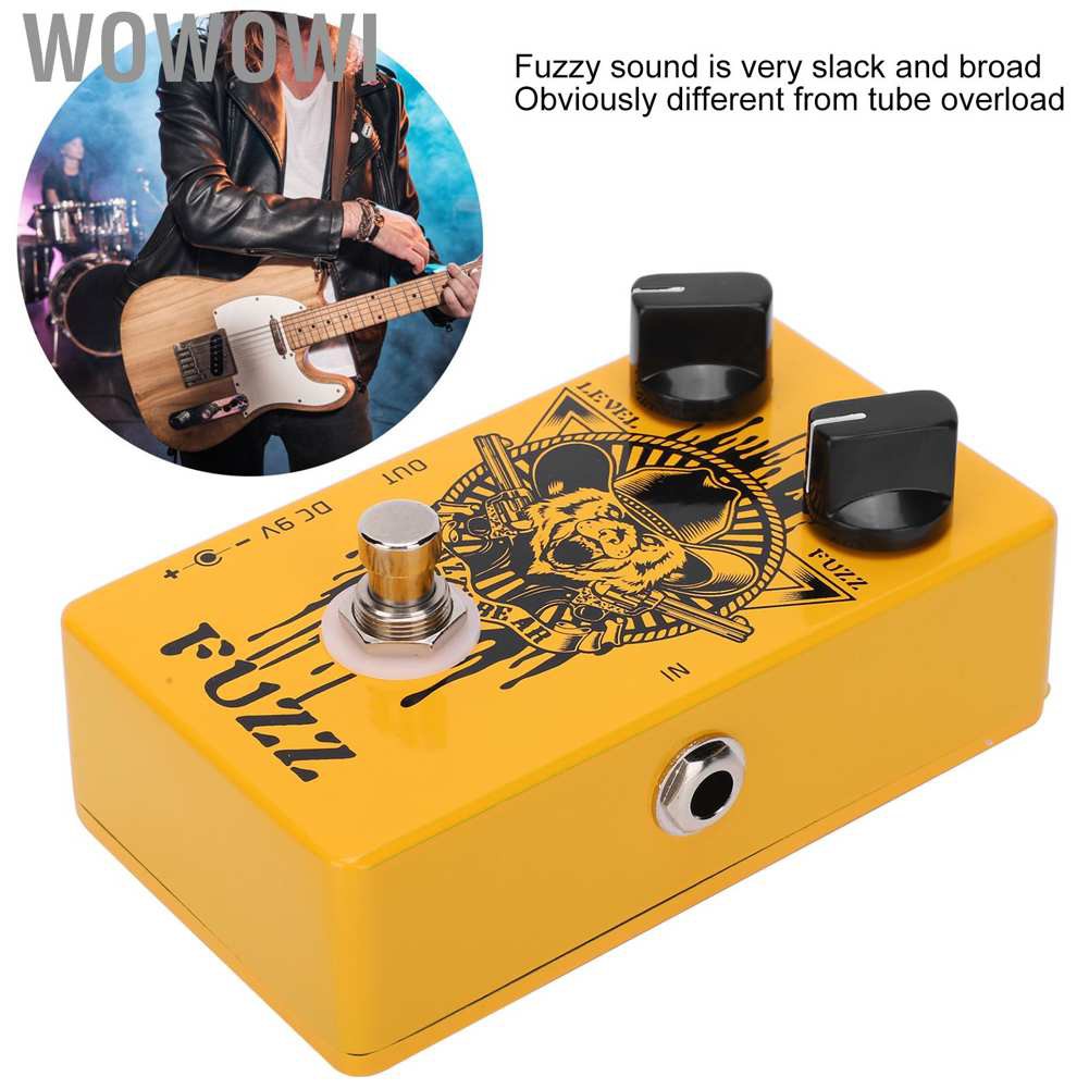Wowowi Mini Fuzz Effect Pedal Electric Guitar Fuzzy Bear Musical Accessories Portable