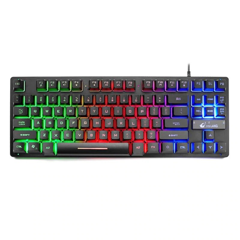 Bàn Phím giả cơ chuyên game Có Dây ZIYOU LANG K16 có LED 87 phím