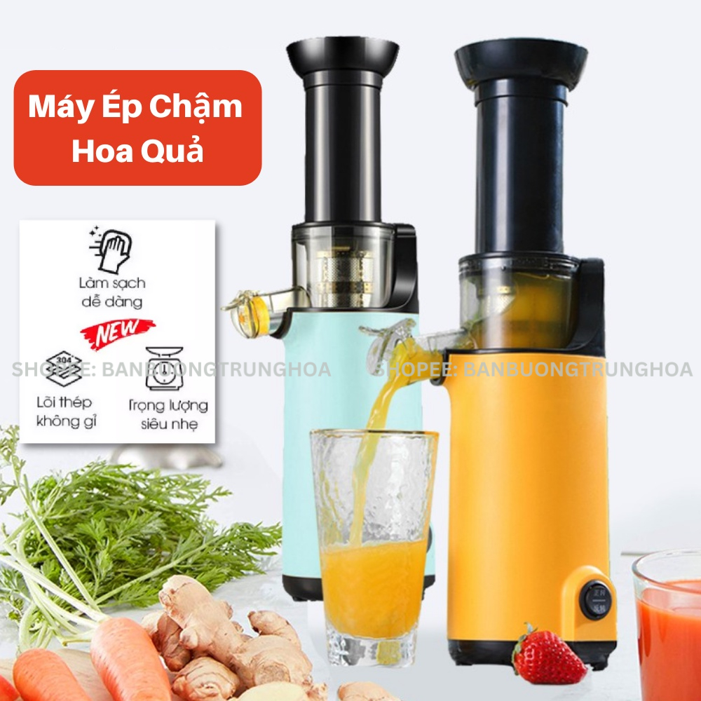 Máy Ép Chậm Mini, Máy Ép Hoa Quả Rau Củ Cho Gia Đình Tiện Dụng