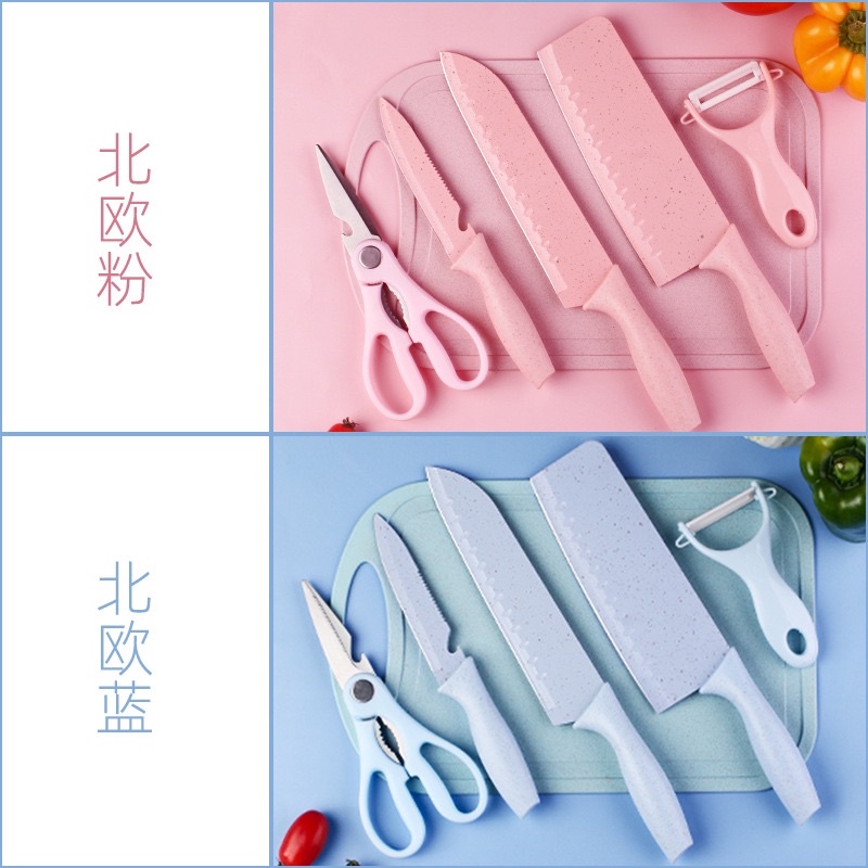 Set dao thớt phủ lúa mạch full màu