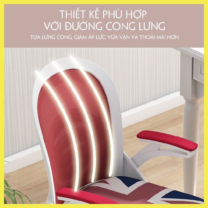 Ghế Xoay- Ghế Học Sinh Cao Cấp Chống Gù Chống Cận- Điều Chĩnh Cao Thấp Phù Hợp Với Học Sinh