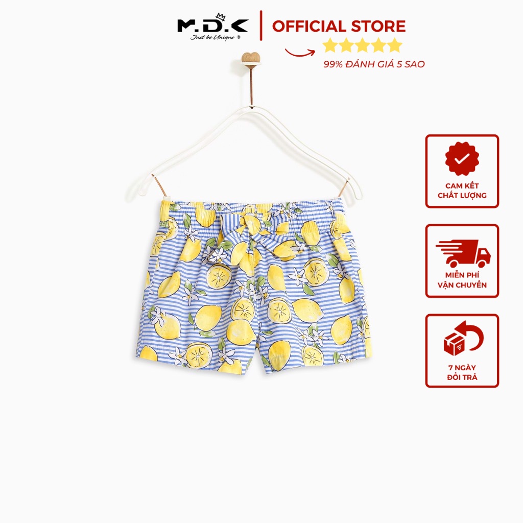 Quần short bé gái - Fresh Lemon M.D.K - chất liệu cotton mềm mại, thoáng mát