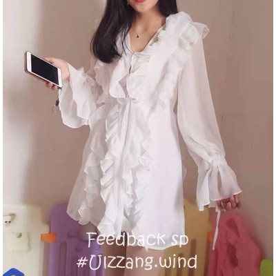 [HÀNG CÓ SẴN] Đầm ulzzang viền bèo nhiều lớp siu xinh - u.w | BigBuy360 - bigbuy360.vn