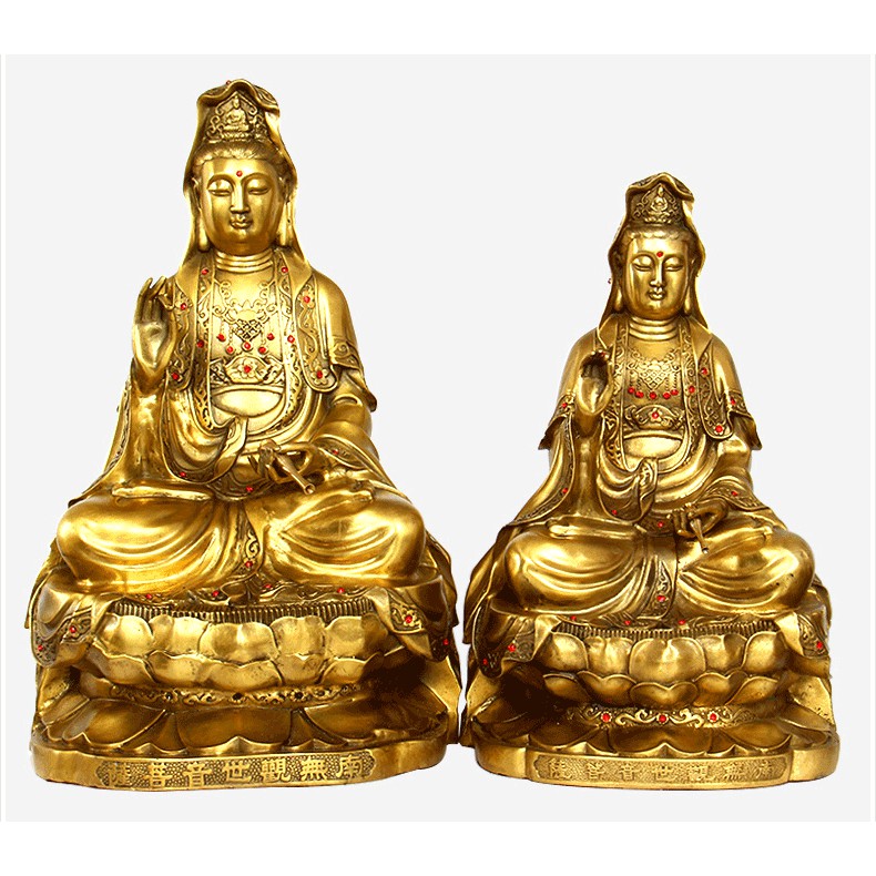 Tượng phật bà Quan âm bồ tát bằng đồng thau cỡ đại đồ thờ Hồng Thắng