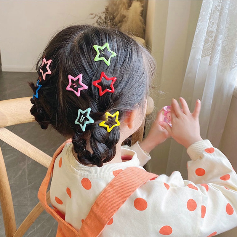 Set Kẹp Tóc Hình Ngôi Sao Năm Cánh Dễ Thương Cho Bé Gái