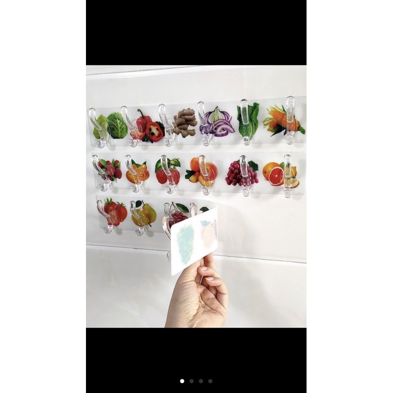 ♥️♥️                 Thanh Treo Đồ Dán Tường 6 Móc Liền Mạch 3D-Trong Suốt Siêu Dính -Siêu Chịu Lực