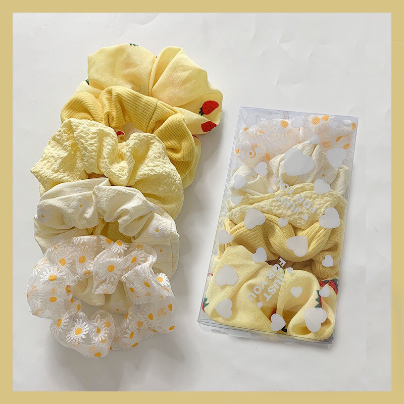 SET dây buộc tóc SCRUNCHIES MÙA ĐÔNG[LOẠI LỚN]