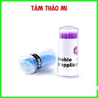 Tăm tháo mi hũ 100 cây màu ngẫu nhiên - dụng cụ nối mi - thúy hà