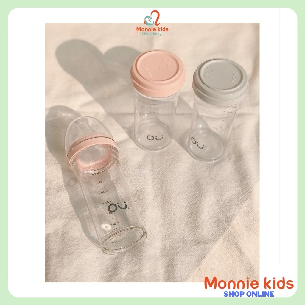 Bình sữa cho bé OU:WISH PPSU 140ml, bình sữa trong suốt cho bé sơ sinh - Tôm bebee TB041