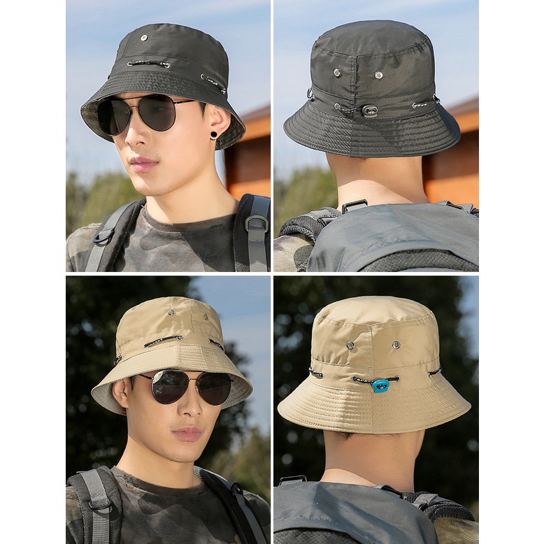 Nón Ngư Dân Phối Dây Luồn Và Lỗ Thoát Khí Thời Trang Đi Du Lịch