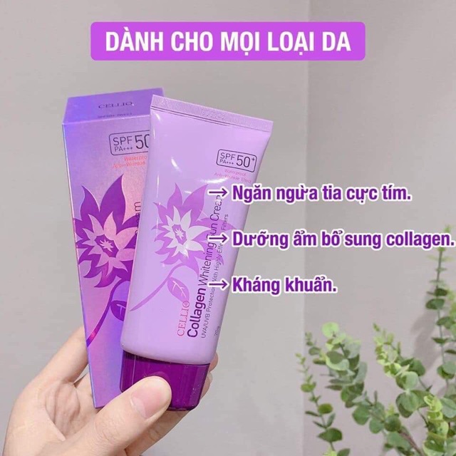 KEM CHỐNG NẮNG CELLIO SPF 50 PA+++