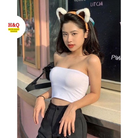 Áo quây ngực nữ chất bozip cực sexy. Croptop dáng ôm màu đen trắng tím SIÊU HOT_Huyền Quang
