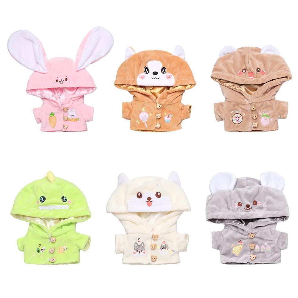 RAINBOW Áo Khoác Họa Tiết Hoạt Hình Khủng Long / Gấu Đáng Yêu Cho Búp Bê 20cm