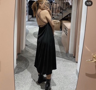 ĐẦM MAXI ĐEN DÂY LƯNG