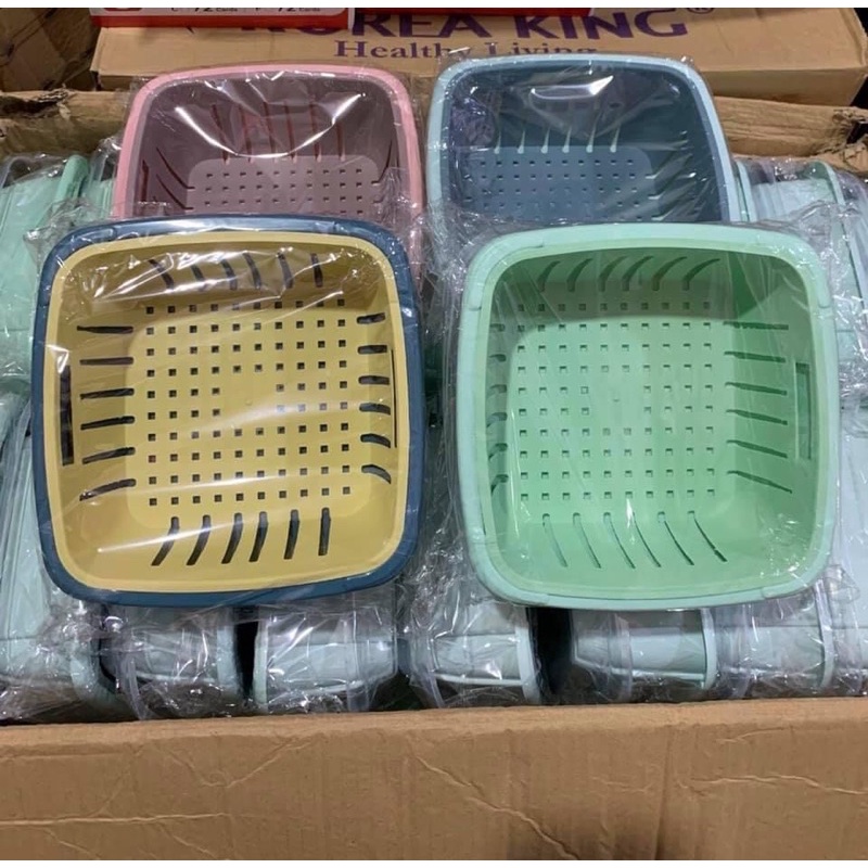 Bộ thau rỗ vuông có nắp