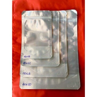 1kg Túi zip 1 mặt trong 1 mặt bạc đáy đứng_ hàng dày đẹp - đựng khô gà, hạt chia