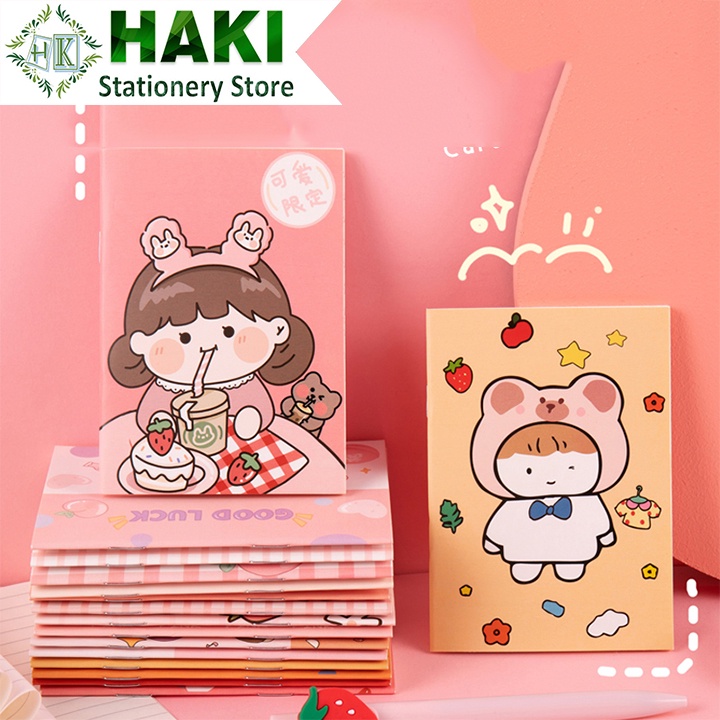 Set 10 quyển sổ tay cute HAKI, sổ ghi chú mini dễ thương nhiều mẫu đẹp S16