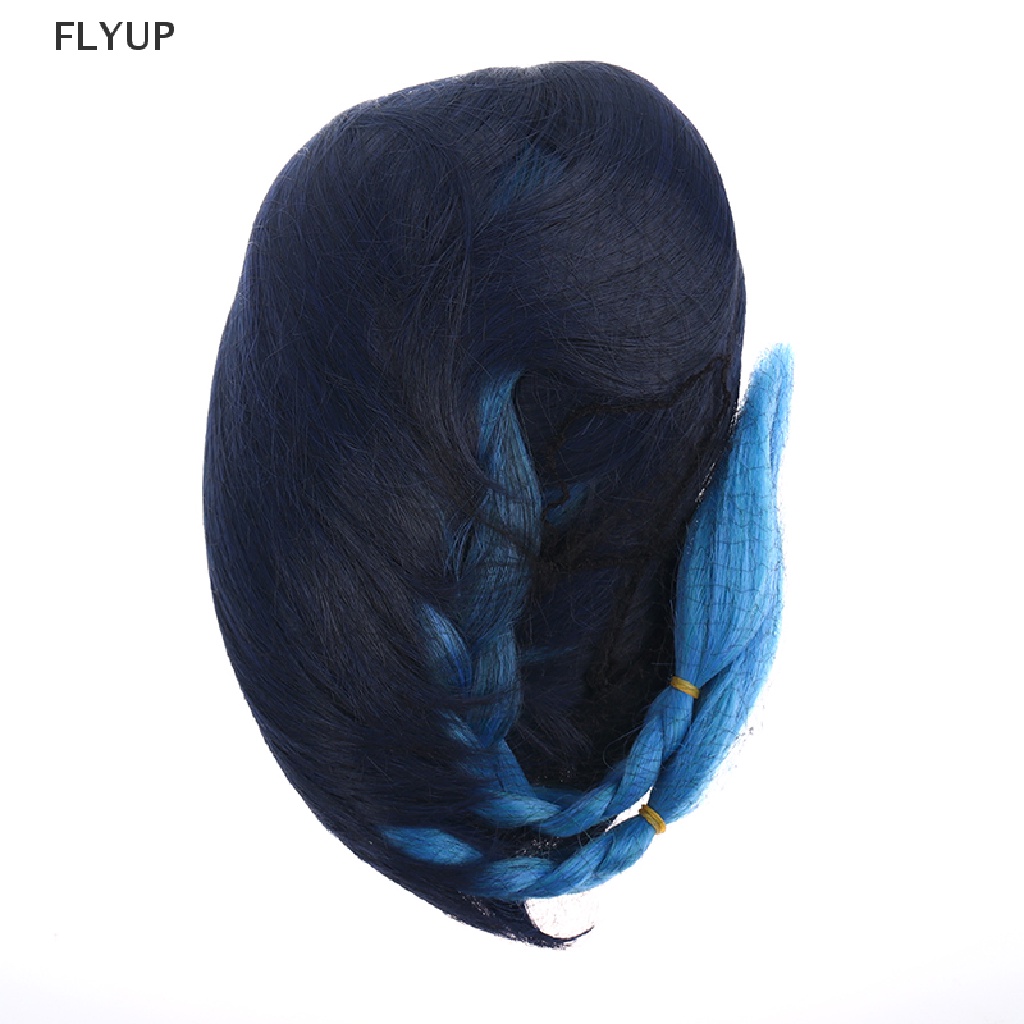Tóc Giả Bện Bằng Sợi Tổng Hợp Màu Xanh Dương Gradient Để Cosplay