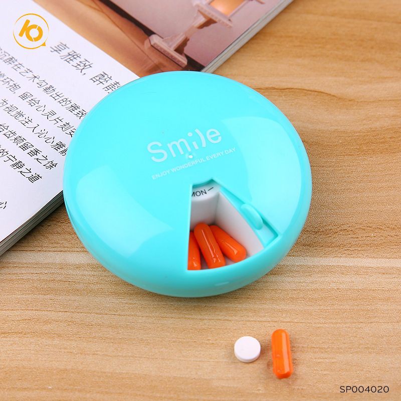 Hộp đựng thuốc mini, chia thuốc hình viên kẹo smile - SP004020