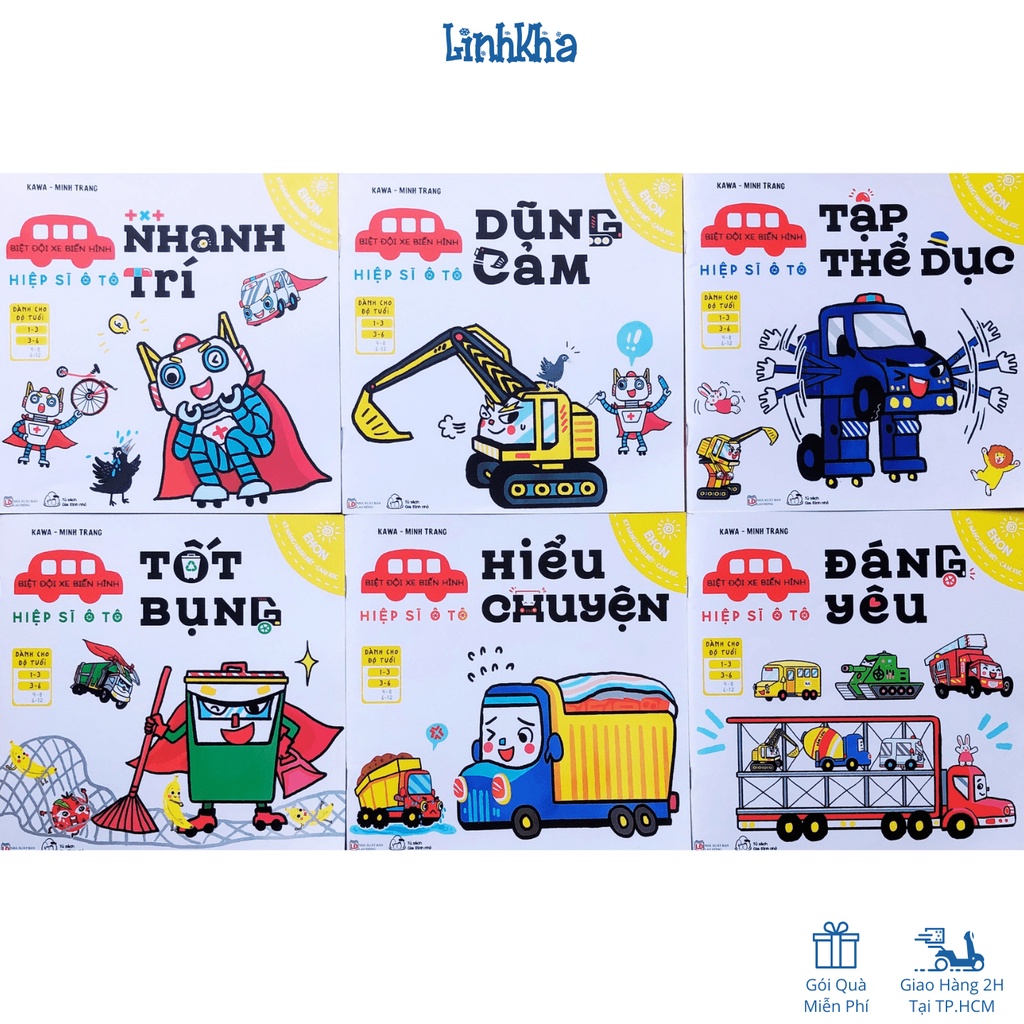 Sách Ehon Kỹ Năng Nhận Biết Cảm Xúc - Biệt Đội Xe Biến Hình - Hiệp Sĩ Ô Tô (Bộ 6 quyển)